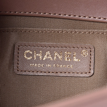 Chanel Lambskin Quilted Medium Boy Flap Dark Beige 6 of 12