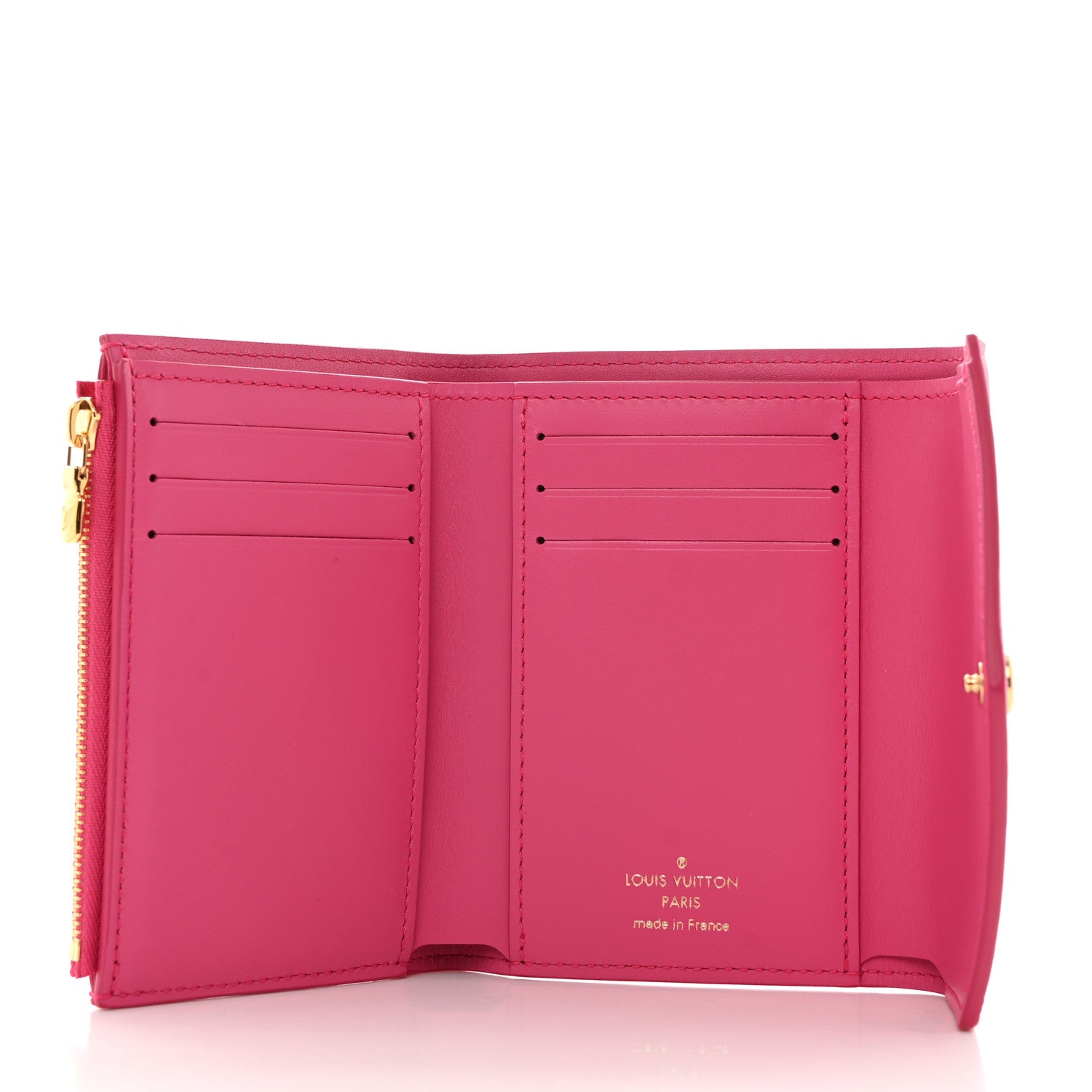 Louis Vuitton Calfskin Nanogram Embossed Victorine Wallet Rose 5 of 6