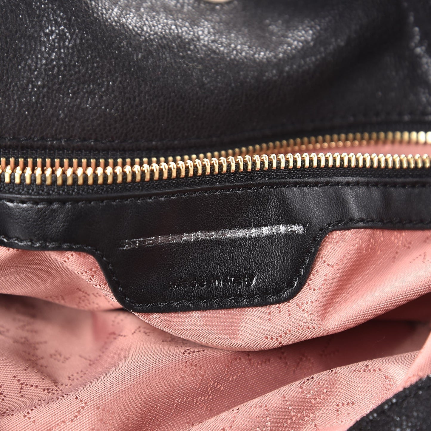 Embellished Shaggy Deer Falabella Fold Over Tote Black