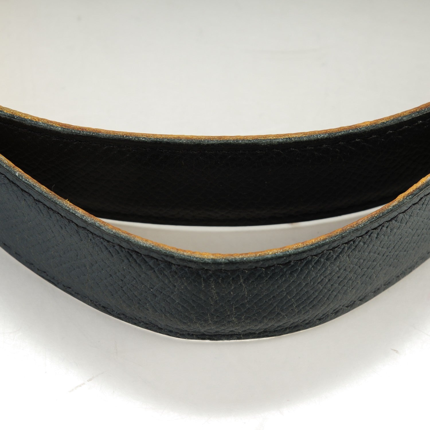 Hermes Courchevel 24mm Constance H Belt 90 Bleu Marine Jaune D'Or 7 of 9