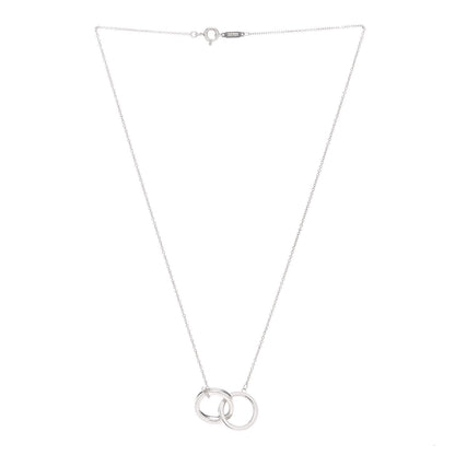 Tiffany Sterling Silver 1837 Interlocking Circles Pendant Necklace 2 of 8