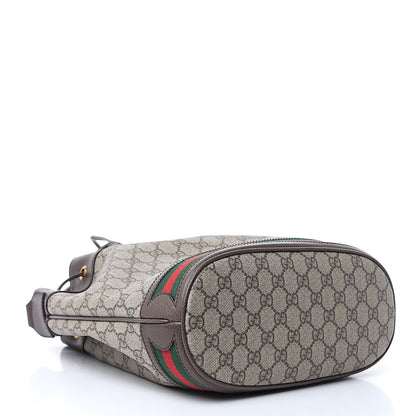 Gucci GG Supreme Monogram Web Ophidia Bucket Bag Brown 4 of 9