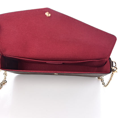 Louis Vuitton Monogram Pochette Felicie Chain Wallet Fuchsia 6 of 14