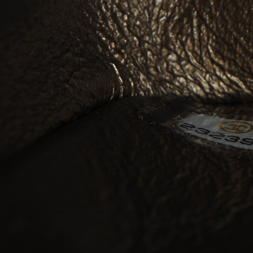 Chanel Metallic Caviar Quilted Mini Square Flap Dark Gold 7 of 7