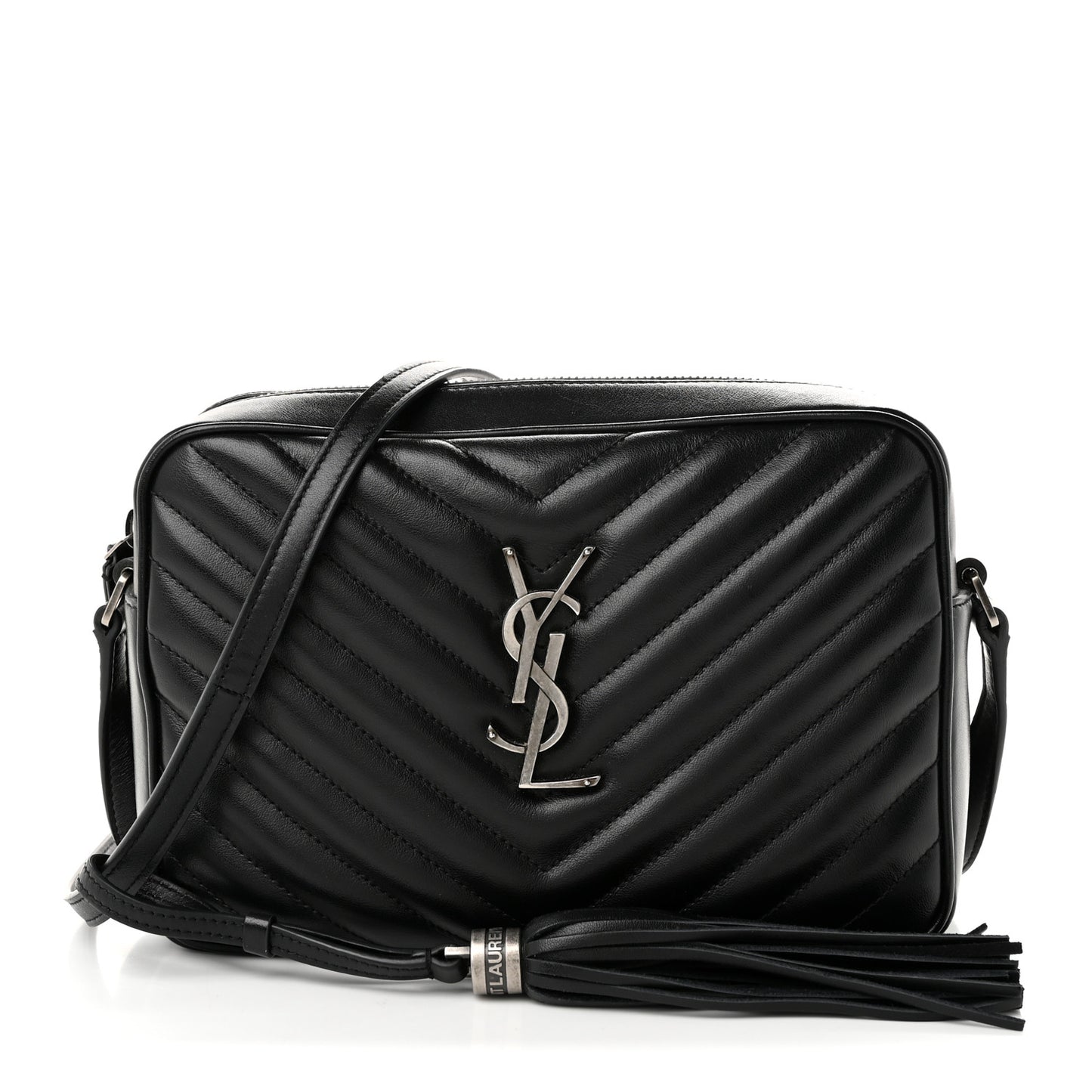 Calfskin Matelasse Monogram Lou Camera Bag Black