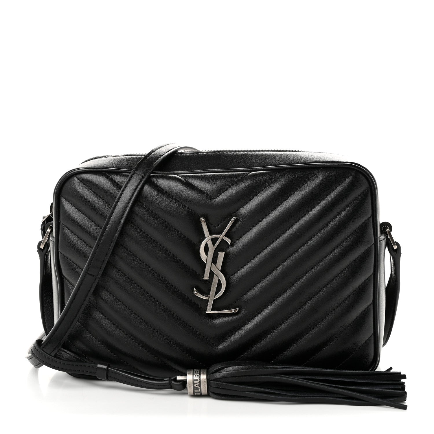 Saint Laurent Calfskin Matelasse Monogram Lou Camera Bag Black 1 of 10