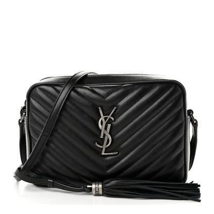 Saint Laurent Calfskin Matelasse Monogram Lou Camera Bag Black 1 of 10
