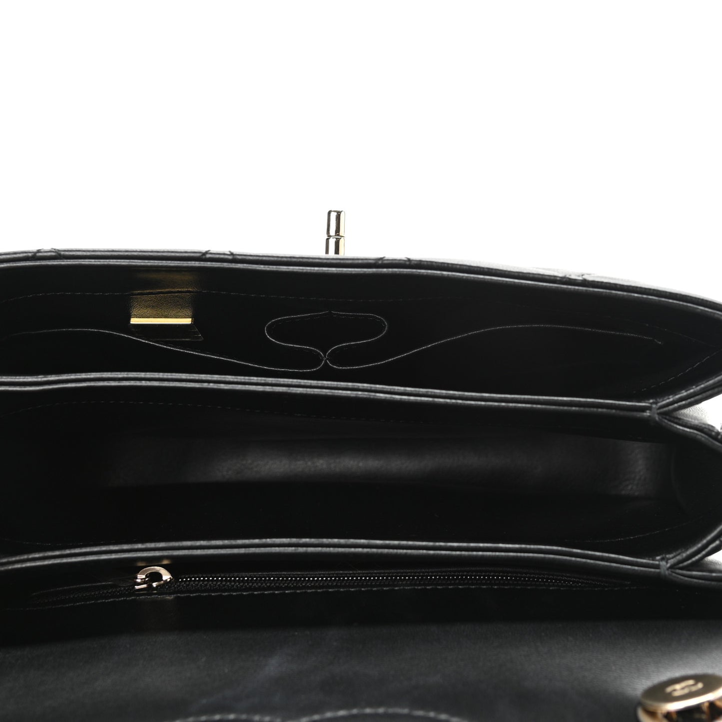 Lambskin Quilted Small Trendy CC Dual Handle Flap Bag Black