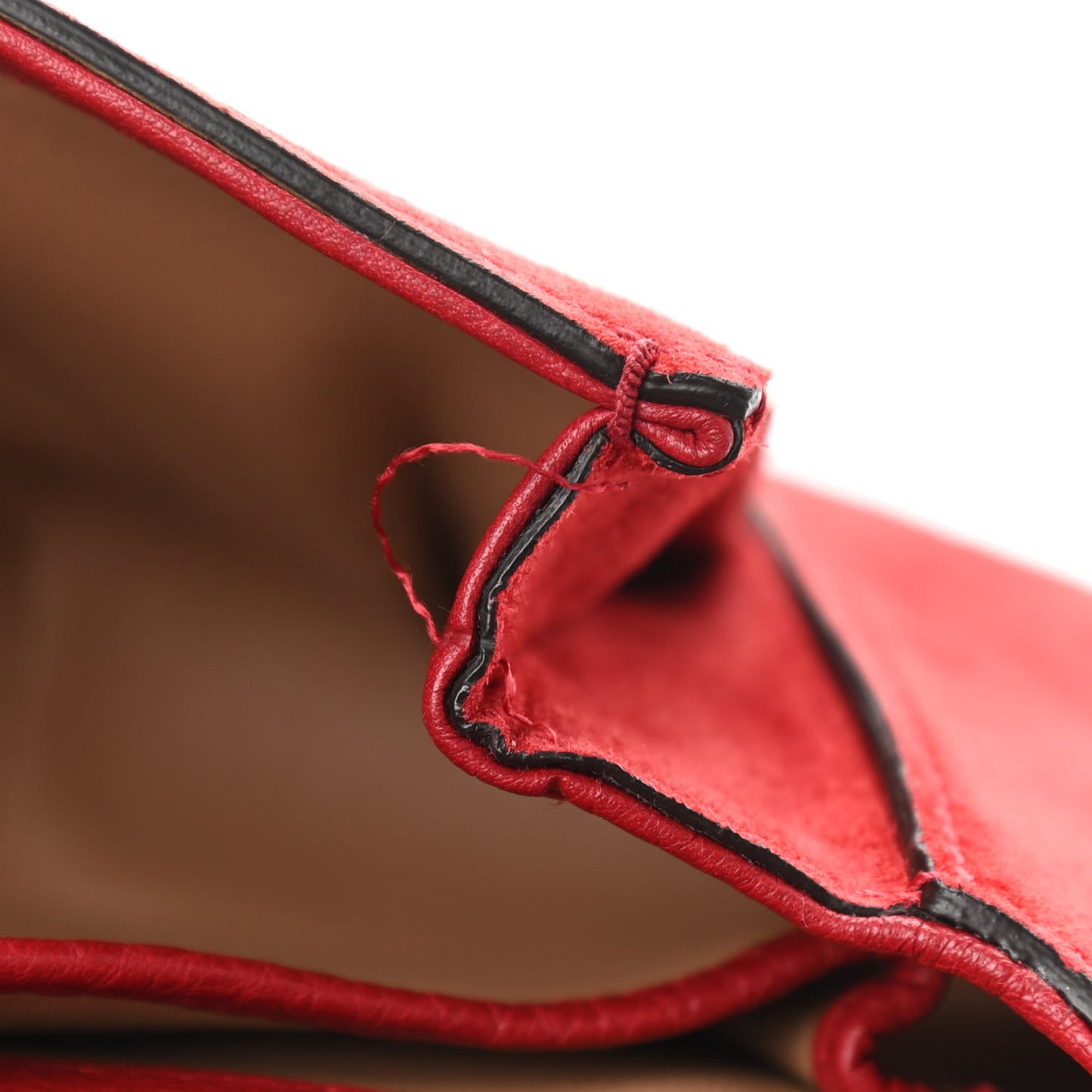 Suede Small Nouveau Fringe Shoulder Bag Red