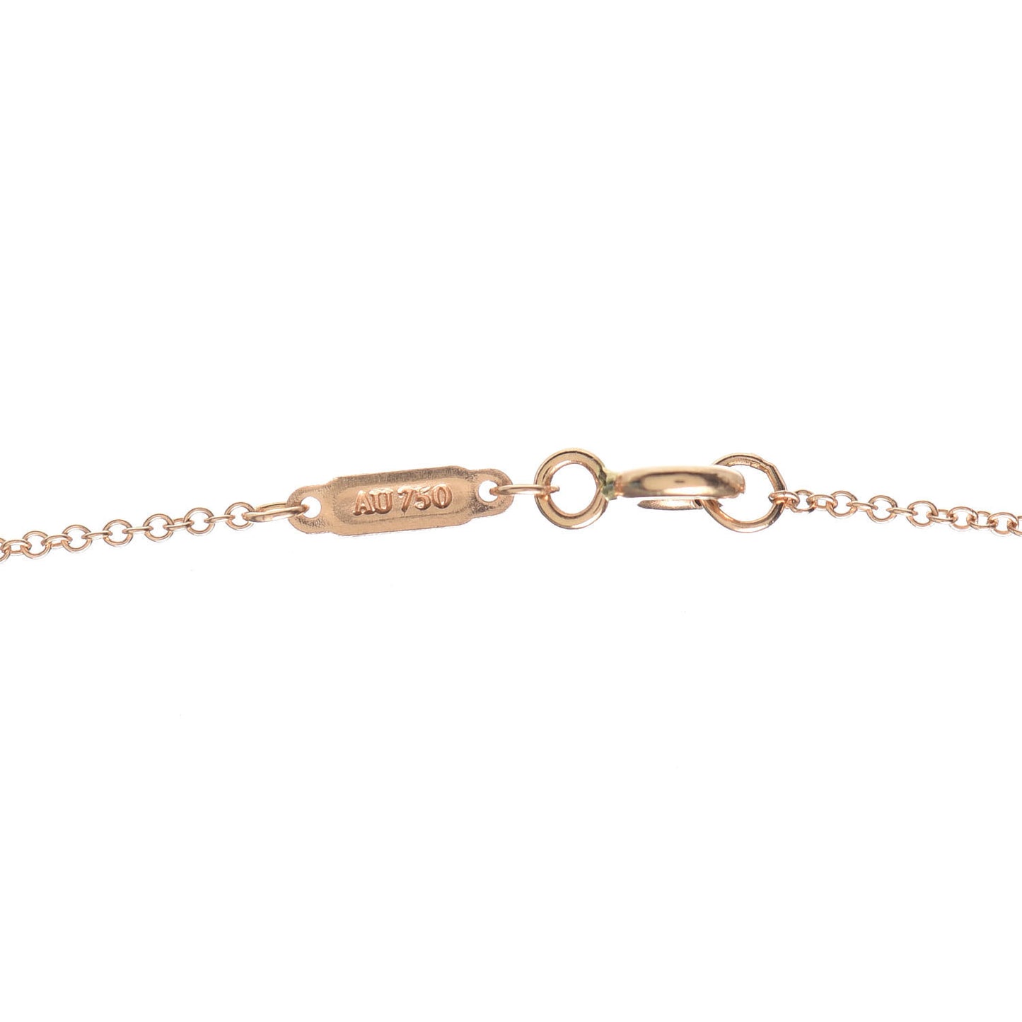 18K Rose Gold Diamond Atlas Pierced Bar Pendant Necklace