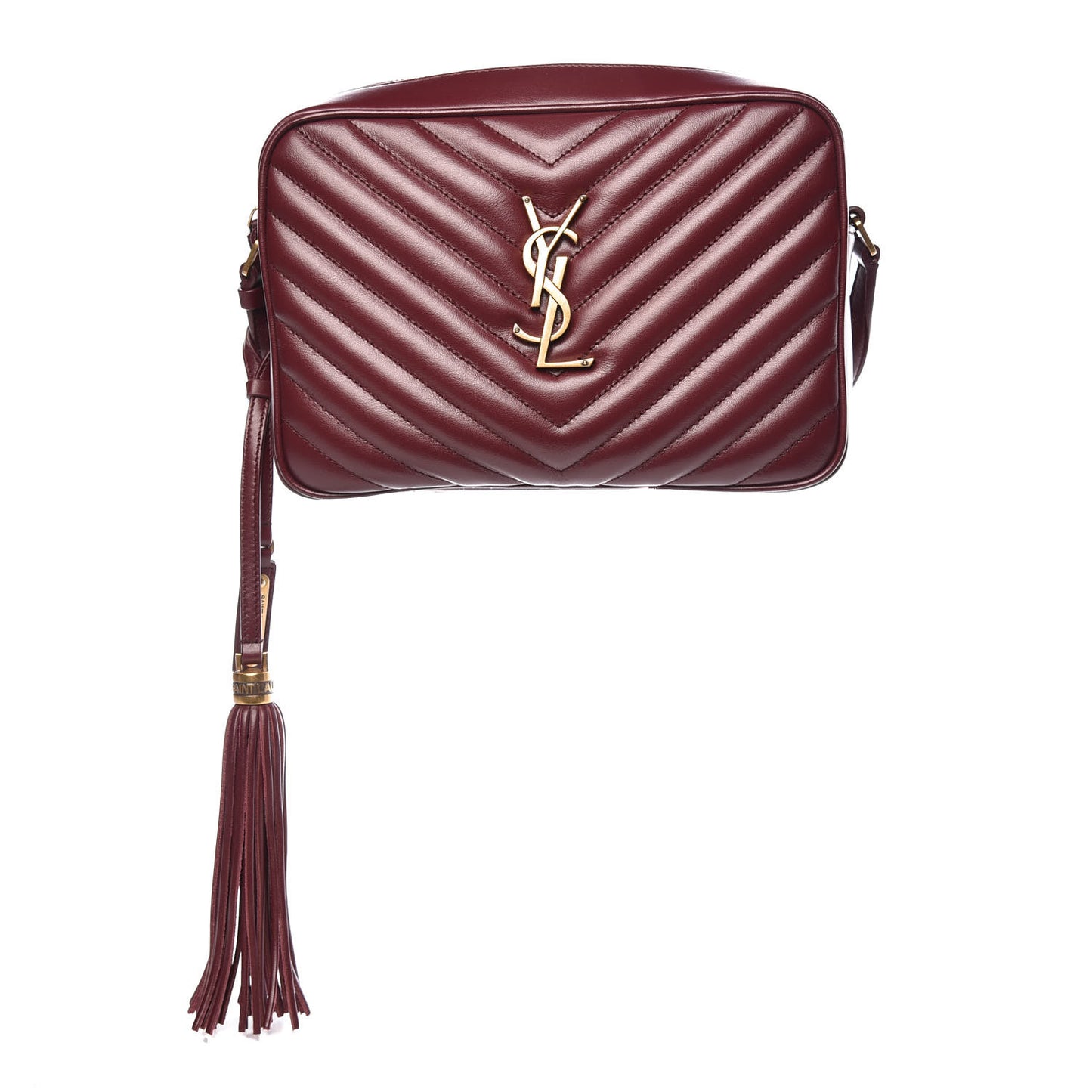 Calfskin Matelasse Monogram Lou Camera Bag Dark Legion Red