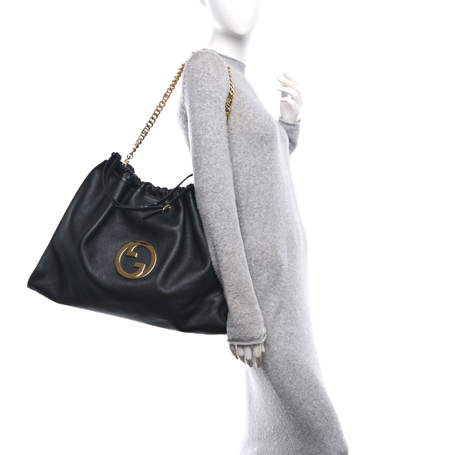 Calfskin Large Blondie Tote  Black