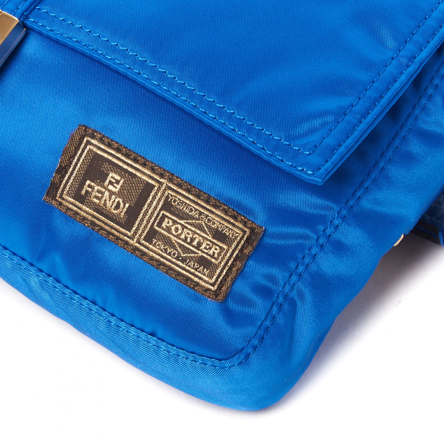 X PORTER Nylon Regular Belt Baguette Bag Blu
