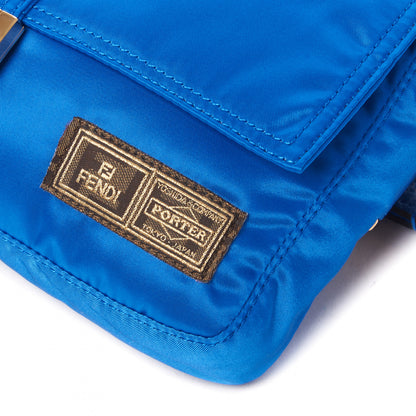 Fendi X PORTER Nylon Regular Belt Baguette Bag Blu 4 of 9