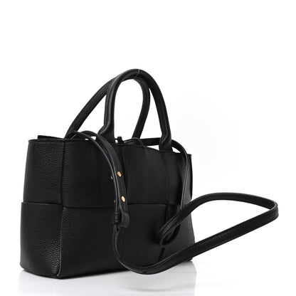 Bottega Veneta Grained Calfskin Intrecciato Mini Arco Tote Black 4 of 10