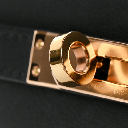 Hermes Swift Kelly Pochette Clutch Black 11 of 12