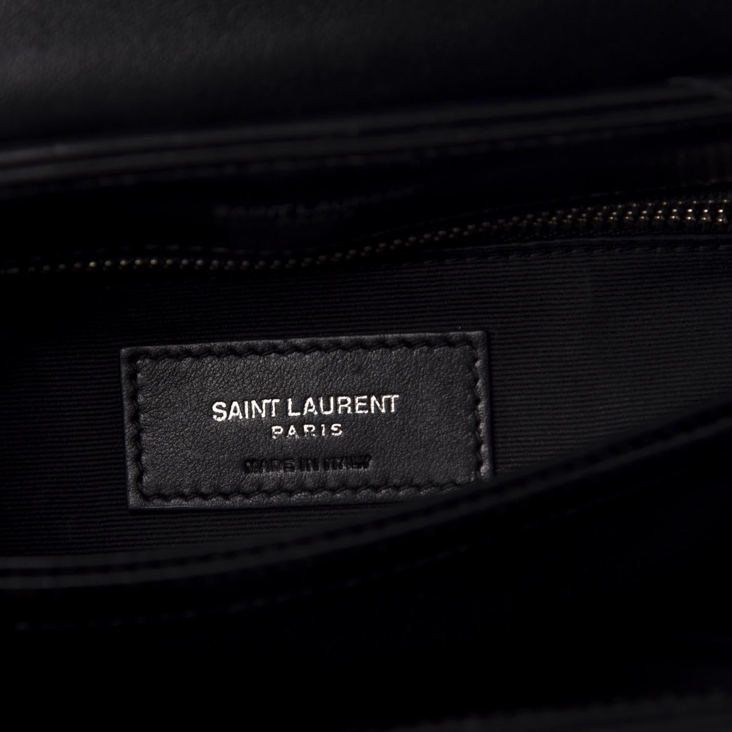 Saint Laurent Calfskin Y Quilted Monogram Toy Loulou Crossbody Bag Black 7 of 14