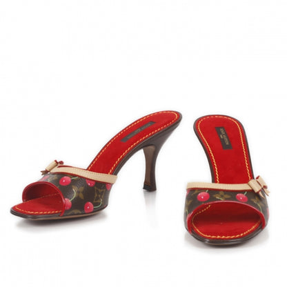 Louis Vuitton Monogram Cerises Open Toe Slides 39.5 1 of 10