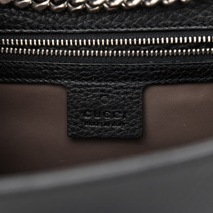 Gucci Calfskin Studded Medium Miss Bamboo Shoulder Bag Black 6 of 11