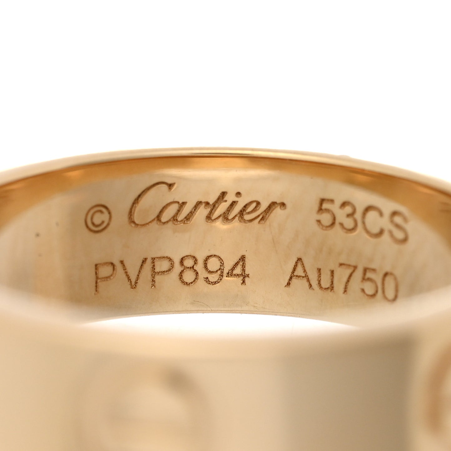 18K Yellow Gold 5.5mm LOVE Ring 53 6.5