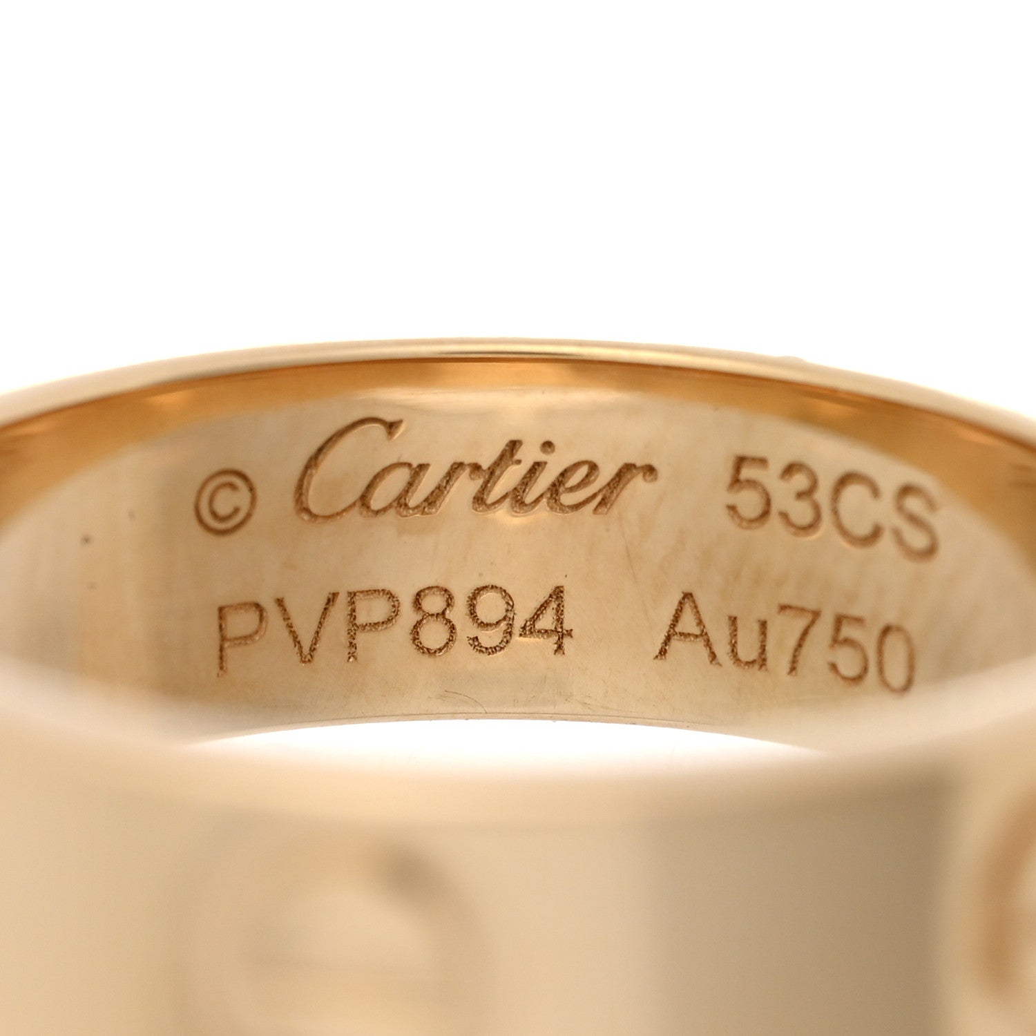 Cartier 18K Yellow Gold 5.5mm LOVE Ring 53 6.5 4 of 5