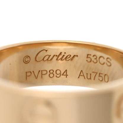 Cartier 18K Yellow Gold 5.5mm LOVE Ring 53 6.5 4 of 5