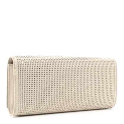 Saint Laurent Calfskin Studded Lutetia Flap Clutch White 3 of 13
