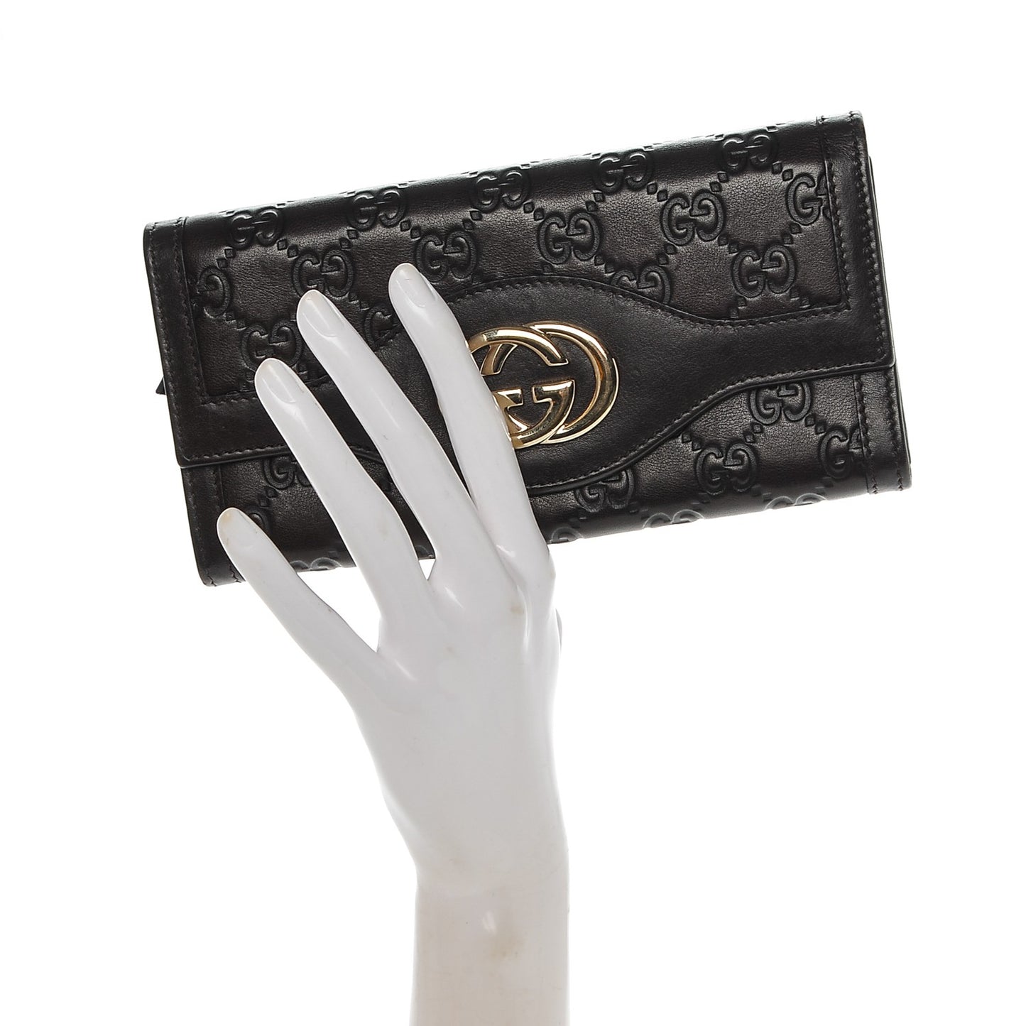 Guccissima Sukey Continental Wallet Chocolate