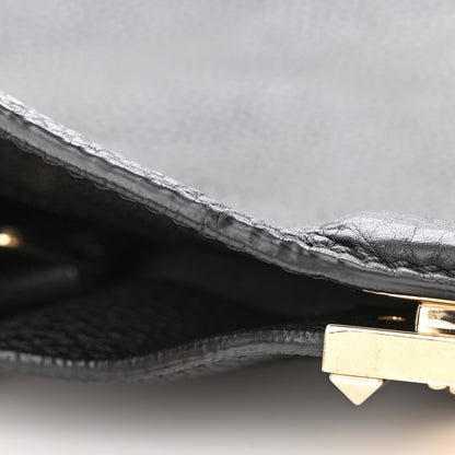 Valentino Garavani Pebbled Calfskin Large Rockstud Flip-Lock Messenger Bag Black 11 of 12