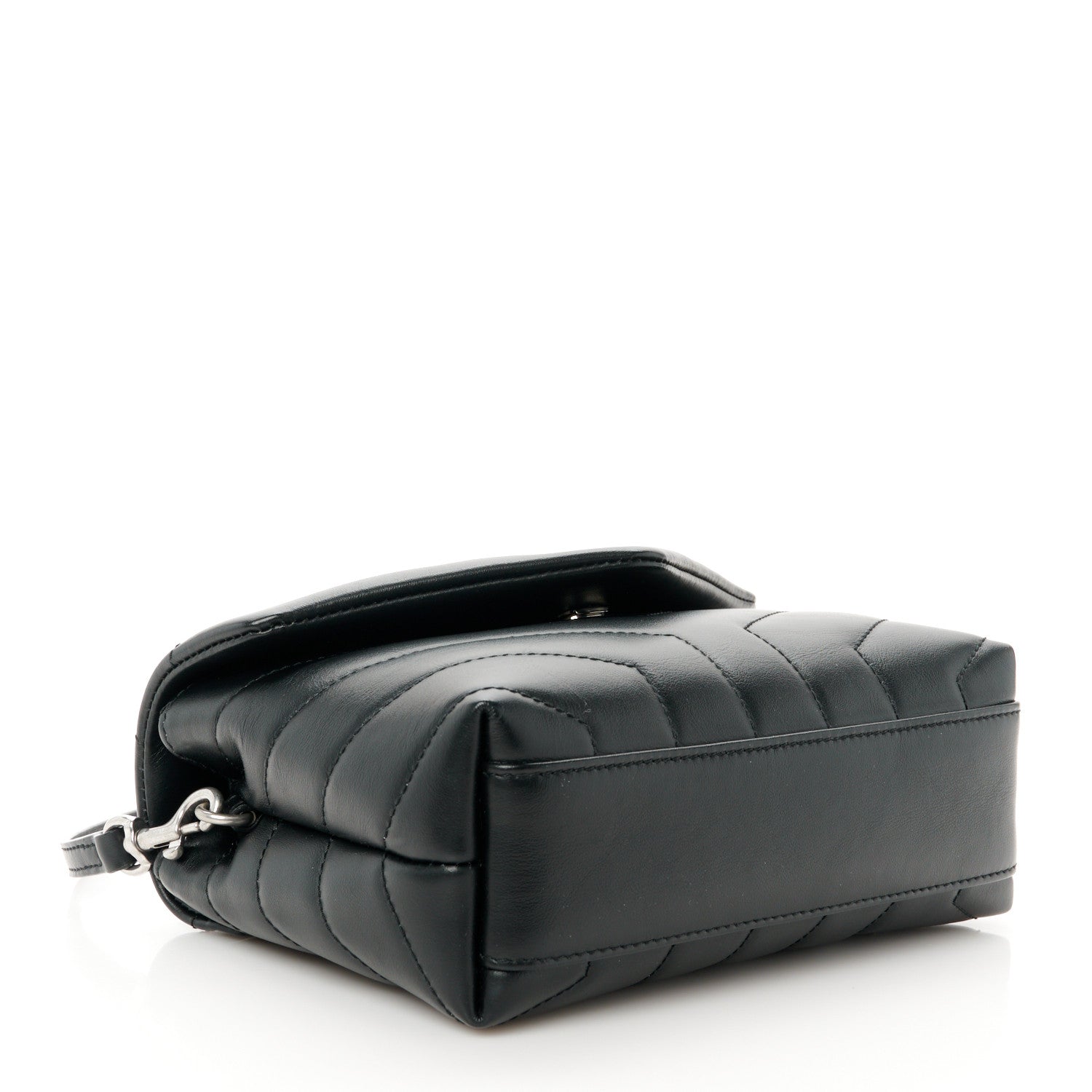 Saint Laurent Calfskin Y Quilted Monogram Toy Loulou Crossbody Bag Black 4 of 12
