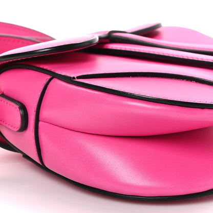 Christian Dior Supple Calfskin Mini Saddle Bag With Strap Passion Pink 9 of 11