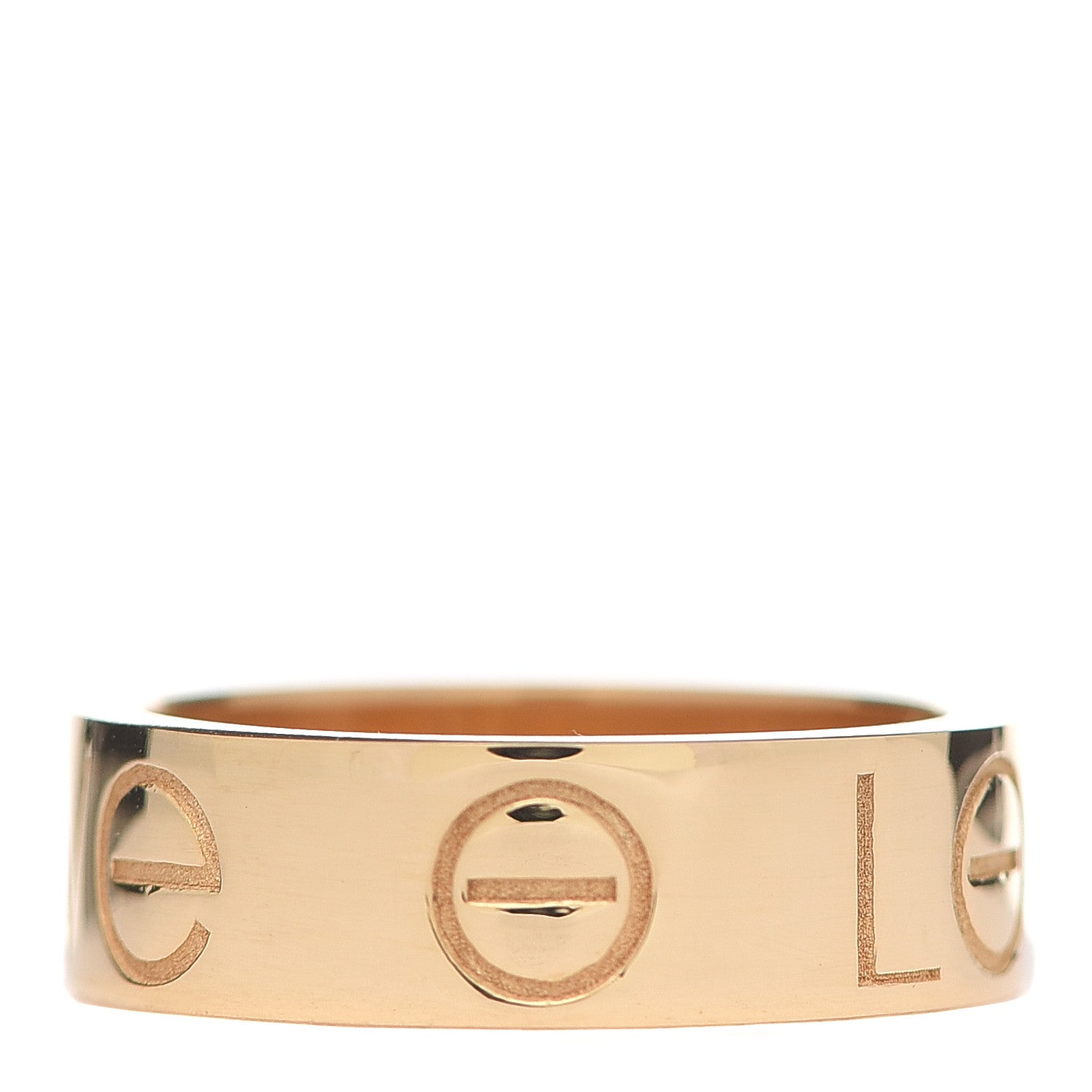 Cartier 18K Yellow Gold 5.5mm Engraved LOVE Ring 47 4 3 of 6