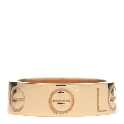 Cartier 18K Yellow Gold 5.5mm Engraved LOVE Ring 47 4 3 of 6