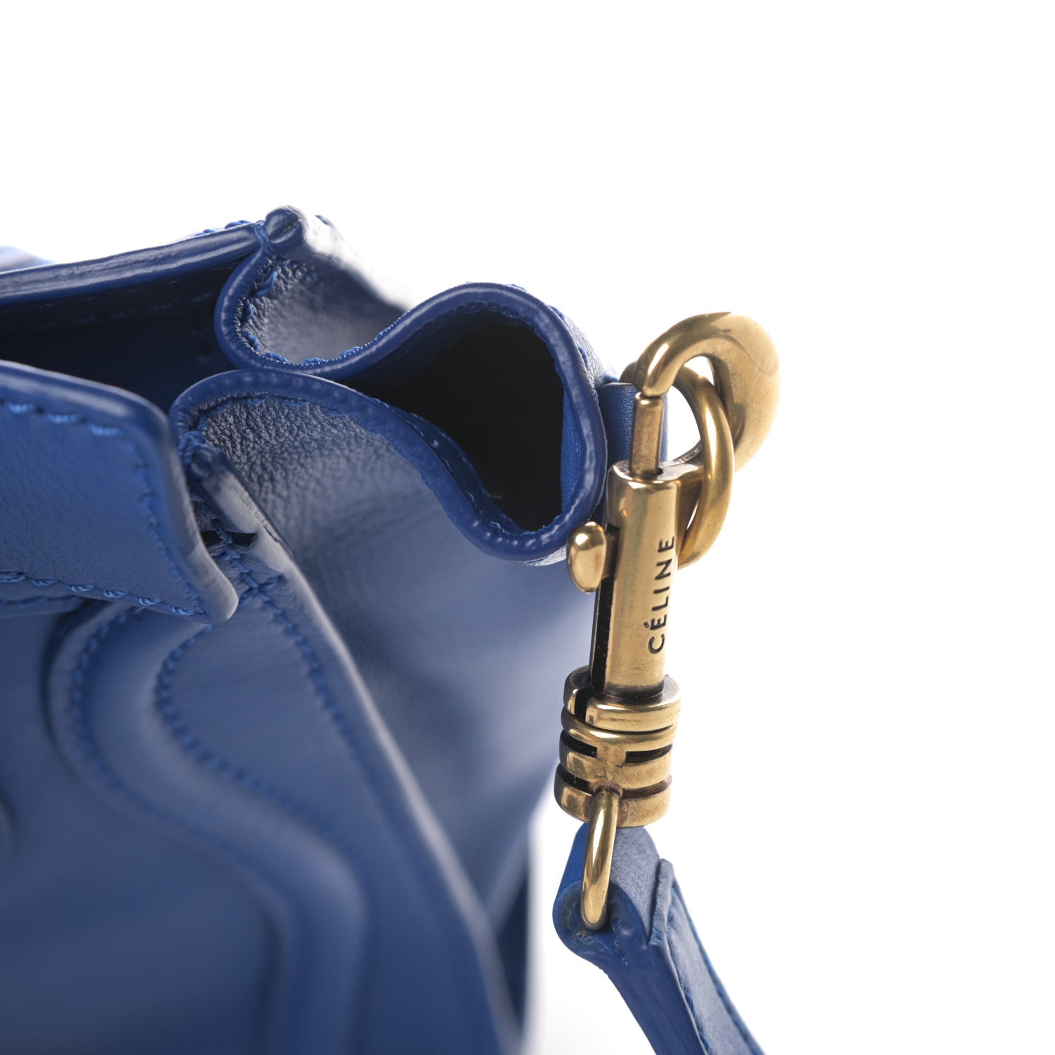 Celine Smooth Calfskin Nano Luggage Royal Blue 11 of 14