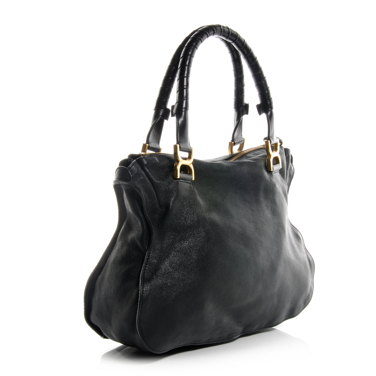 Chloe Calfskin Medium Marcie Animation Satchel Black 3 of 8