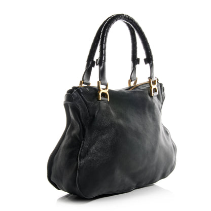 Chloe Calfskin Medium Marcie Animation Satchel Black 3 of 8
