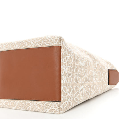 Loewe Jacquard Anagram Calfskin Medium Cubi Bag Ecru Tan 6 of 9