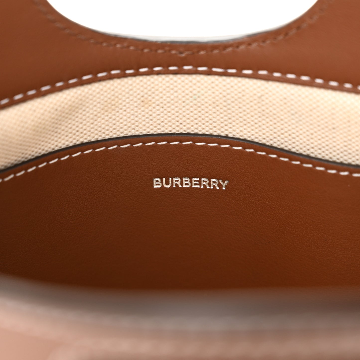 Smooth Calfskin Canvas Two Tone Micro Pocket Bag Navy Tan