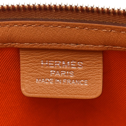 Hermes Silk Sursoie To Go Pouch Orange Poppy Naturel Sable Sésame 6 of 10