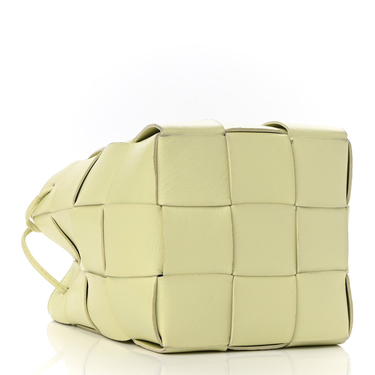 Bottega Veneta Nappa Maxi Intrecciato Cassette Bucket Bag Lemon Washed 3 of 8
