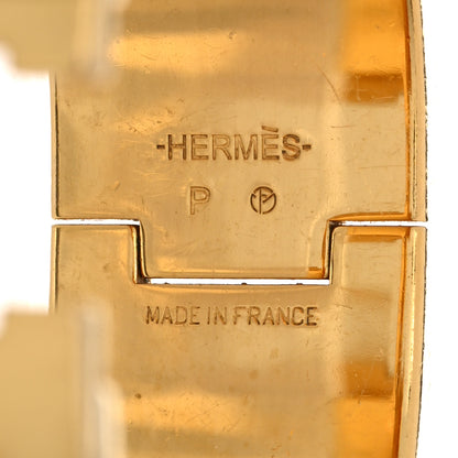 Hermes Enamel Wide Clic Clac H Bracelet PM Rose Dragee 4 of 4