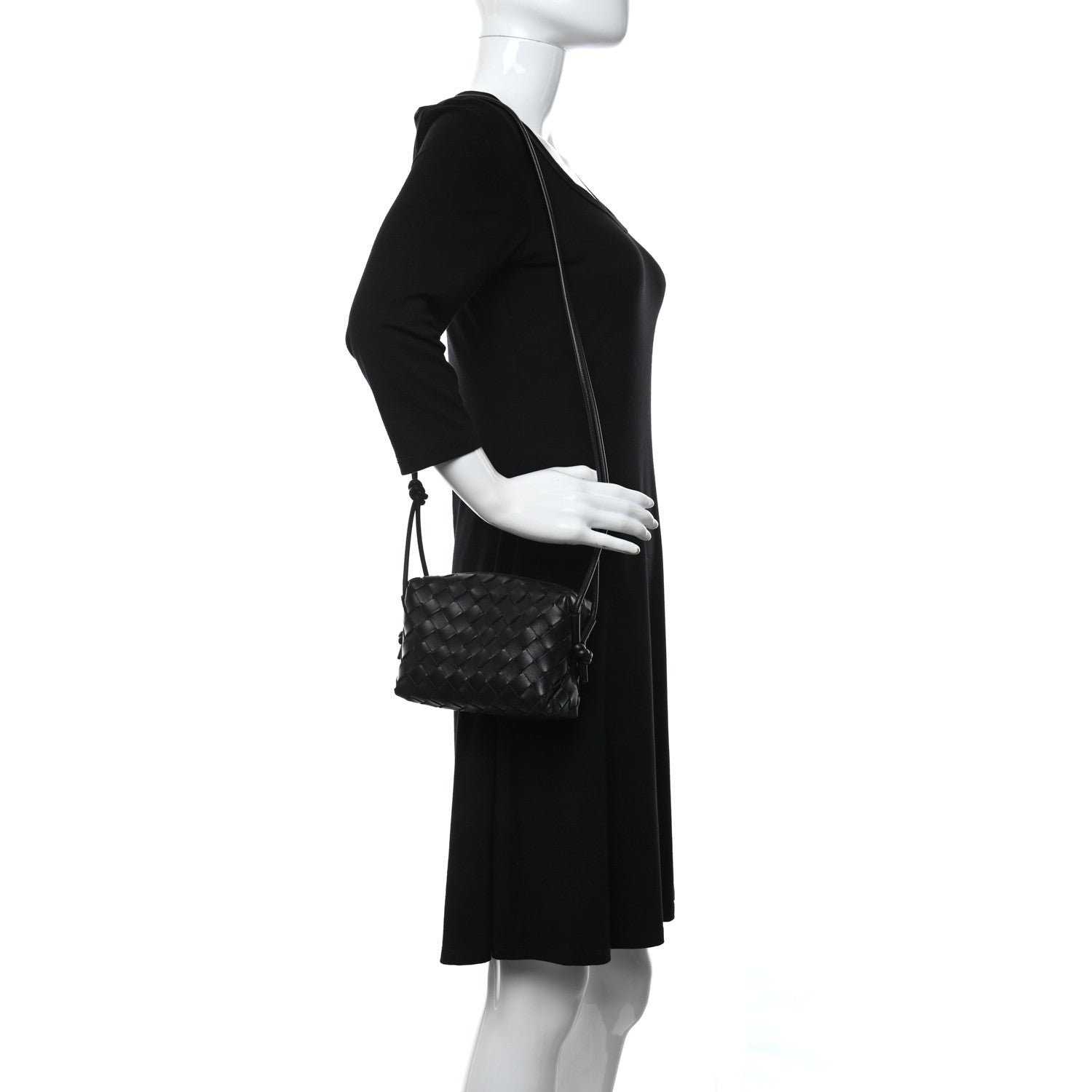 Bottega Veneta Nappa Intrecciato Mini Loop Camera Bag Black 2 of 9