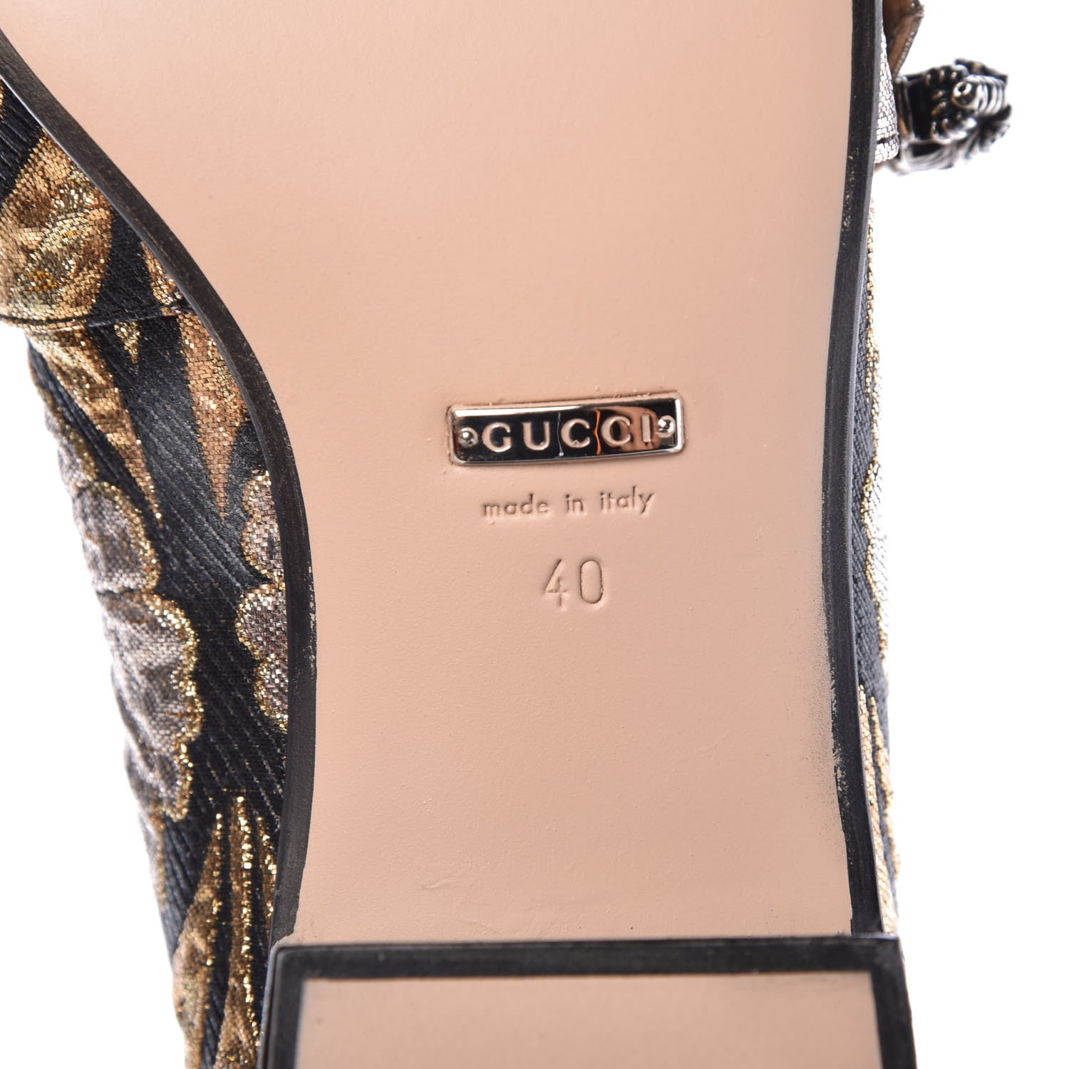 Gucci Brocade Floral Jacquard Dionysus Loafers 40 Black 6 of 8