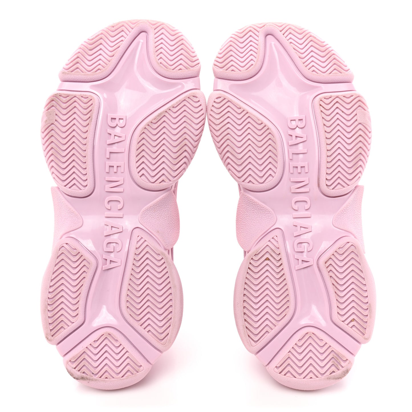 Technical Fabric Mesh Allover Logo Womens Triple S Sneakers 38 Pink White
