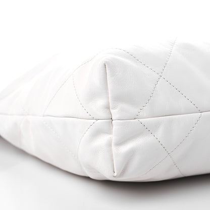 Chanel Shiny Calfskin Quilted Small Chanel 22 White 10 of 12