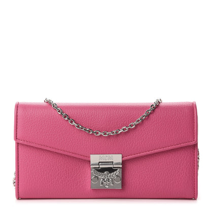 MCM Calfskin Large Patricia Wallet On Chain Pink 1 of 10