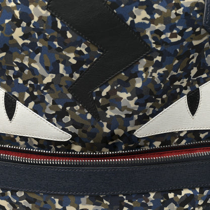 Fendi Nylon Vitello Elite Flamingo Granite Lightning Monster Eyes Backpack  Military Lavagna Multicolor 22 of 31
