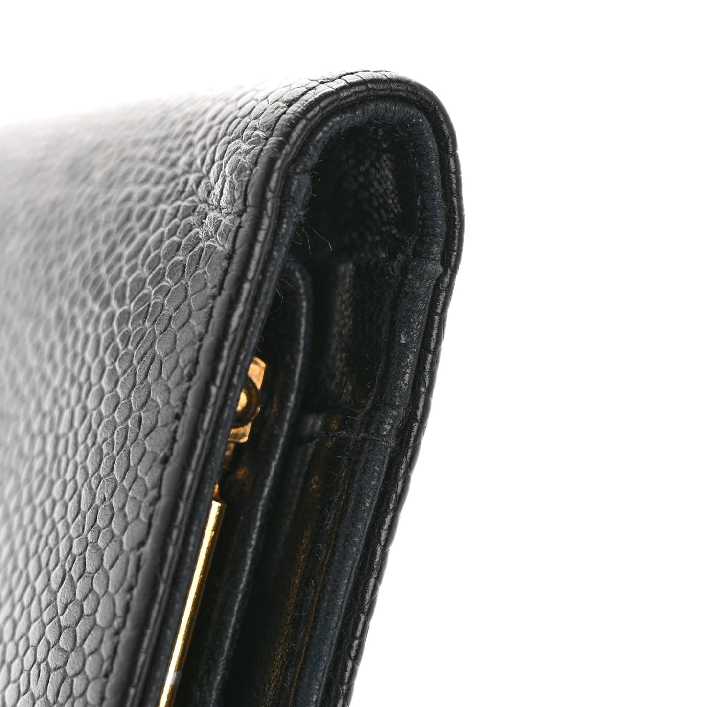 Caviar Timeless CC Compact French Wallet Black