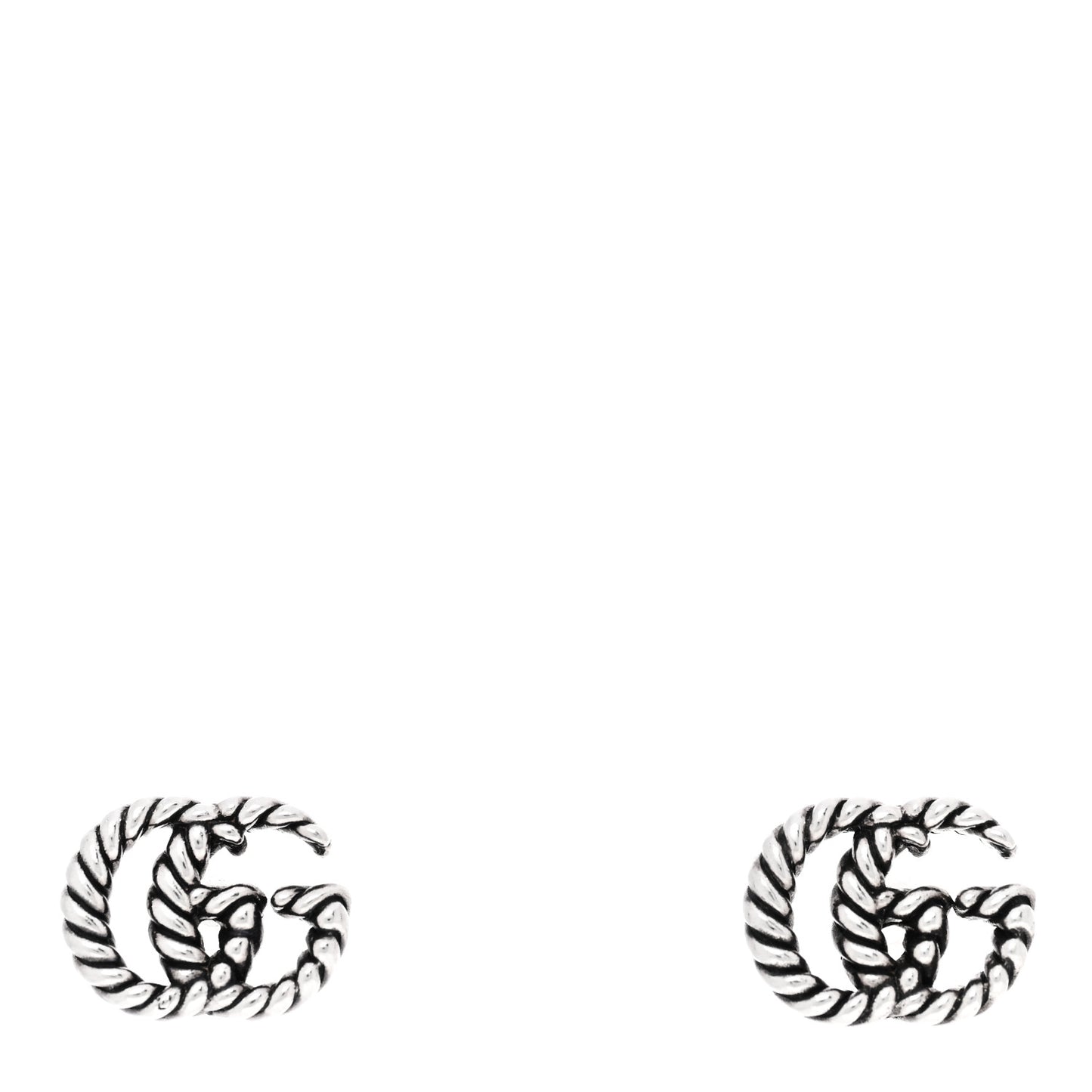 Sterling Silver Torchon Double G Earrings