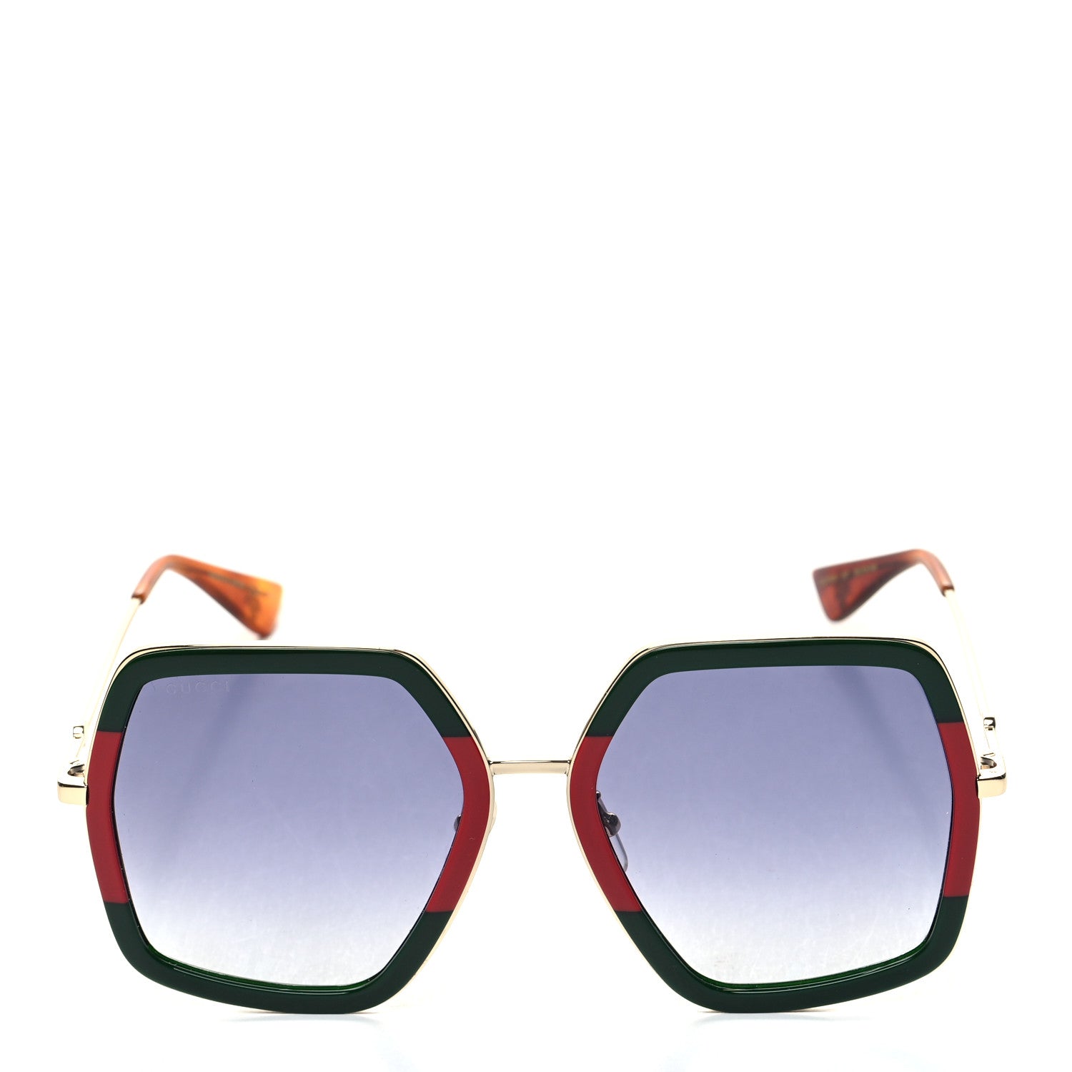 Gucci Square Frame Web GG0106S Sunglasses Tortoise 2 of 8